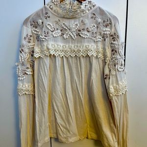 Women’s 100% cotton size small Anthropologie, , long sleeve blouse